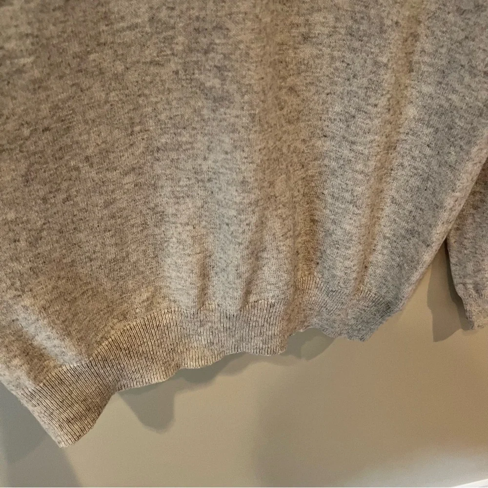 J. Crew Lightweight V-Neck Gray Sweater | L
